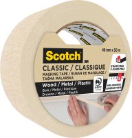 Scotch CLASSIC Kreppband beige 24,0 mm x 50,0 m 1 Rolle