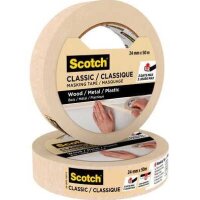 Scotch CLASSIC Kreppband beige 24,0 mm x 50,0 m 1 Rolle