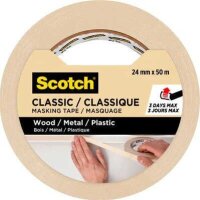 Scotch CLASSIC Kreppband beige 24,0 mm x 50,0 m 1 Rolle