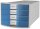 HAN Schubladenbox IMPULS  blau-transparent 1012-64D, DIN A4 mit 4 Schubladen, 1 St.