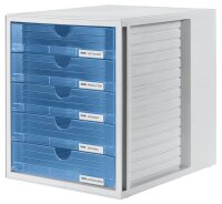 HAN Schubladenbox  blau-transparent 1450-64D, DIN A4 mit...
