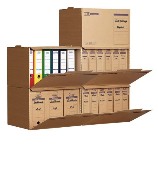 ELBA Archivcontainer tric system braun 51,0 x 36,0 x 33,0 cm, 5 St.