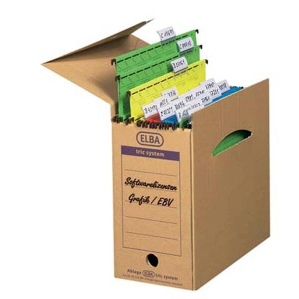 ELBA Archivboxen tric system braun 16,0 x 34,1 x 31,5 cm, 6 St.