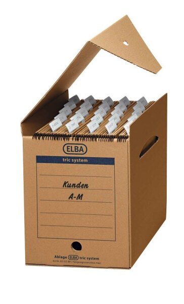 ELBA Archivboxen tric system braun 24,0 x 34,1 x 31,5 cm, 6 St.
