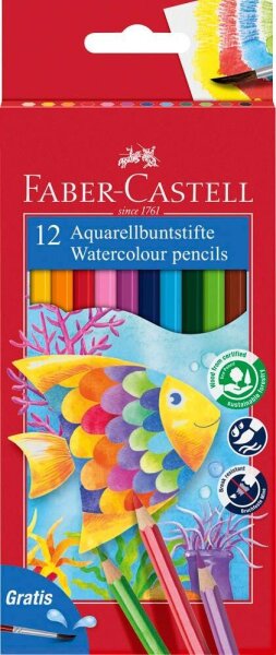 FABER-CASTELL KINDER-AQUARELL Aquarellstifte farbsortiert, 1 St.