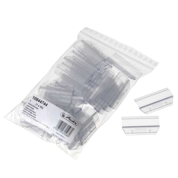 herlitz Vollsichtreiter transparent, 50 St.