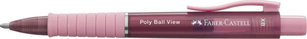 FABER-CASTELL Kugelschreiber Poly Ball View rose/transparent, Schreibfarbe: blau, 1 St.