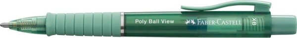 FABER-CASTELL Kugelschreiber Poly Ball View grün/transparent, Schreibfarbe: blau, 1 St.