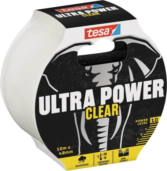 tesa tesa® ULTRA POWER Clear Gewebeband transparent 48,0 mm x 10,0 m 1 Rolle