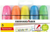 EBERHARD FABER Glitzer neon Mini Textmarker farbsortiert,...