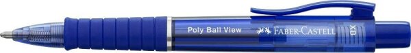 FABER-CASTELL Kugelschreiber Poly Ball View blau/transparent, Schreibfarbe: blau, 1 St.
