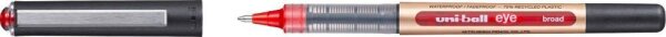 uni-ball eye broad UB-150-10E Tintenroller gold 0,6 mm, Schreibfarbe: rot, 1 St.