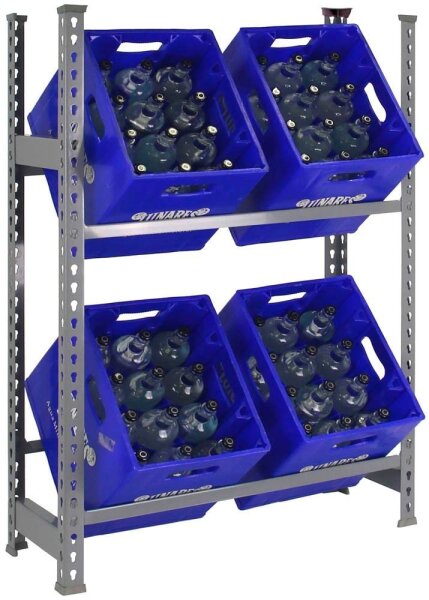 Simonrack Getränkekistenregal KIT SIMONBOTTLE 2 GRIS 330100024108032 grau 80,0 x 30,0 x 100,0 cm