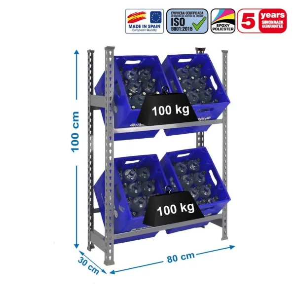 Simonrack Getränkekistenregal KIT SIMONBOTTLE 2 GRIS...