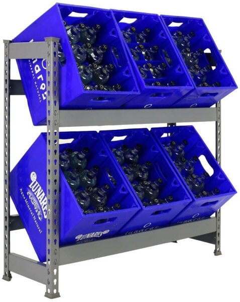 Simonrack Getränkekistenregal KIT SIMONBOTTLE 2 GRIS 330100024101032 grau 100,0 x 30,0 x 100,0 cm