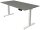 Kerkmann Move 1 stable elektrisch höhenverstellbarer Schreibtisch grafit rechteckig, T-Fuß-Gestell weiß 160,0 x 80,0 cm