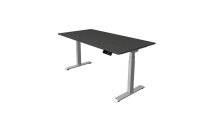 Kerkmann Move 1 stable elektrisch höhenverstellbarer Schreibtisch anthrazit rechteckig, T-Fuß-Gestell silber 160,0 x 80,0 cm