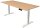 Kerkmann Move 1 stable elektrisch höhenverstellbarer Schreibtisch eiche hell rechteckig, T-Fuß-Gestell weiß 180,0 x 80,0 cm