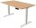 Kerkmann Move 1 stable elektrisch höhenverstellbarer Schreibtisch eiche hell rechteckig, T-Fuß-Gestell weiß 140,0 x 80,0 cm