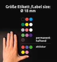 AVERY Zweckform Klebepunkte leuchtrot Ø 18,0 mm, 96 St.