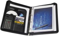 GENIE Ringbuchmappe Exclusive Lederimitat DIN A4 schwarz
