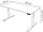 Kerkmann Move 1 stable elektrisch höhenverstellbarer Schreibtisch ahorn rechteckig, T-Fuß-Gestell silber 160,0 x 80,0 cm