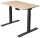 Kerkmann Move 1 stable elektrisch höhenverstellbarer Schreibtisch ahorn rechteckig, T-Fuß-Gestell grau 100,0 x 60,0 cm