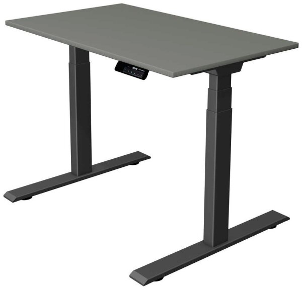 Kerkmann Move 1 stable elektrisch höhenverstellbarer Schreibtisch grafit rechteckig, T-Fuß-Gestell grau 100,0 x 60,0 cm