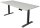 Kerkmann Move 1 stable elektrisch höhenverstellbarer Schreibtisch lichtgrau rechteckig, T-Fuß-Gestell grau 180,0 x 80,0 cm
