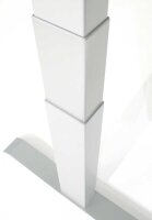 Kerkmann Move 1 stable elektrisch höhenverstellbarer Schreibtisch anthrazit rechteckig, T-Fuß-Gestell weiß 200,0 x 80,0 cm