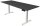 Kerkmann Move 1 stable elektrisch höhenverstellbarer Schreibtisch anthrazit rechteckig, T-Fuß-Gestell weiß 200,0 x 80,0 cm