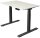 Kerkmann Move 1 stable elektrisch höhenverstellbarer Schreibtisch weiß rechteckig, T-Fuß-Gestell grau 100,0 x 60,0 cm