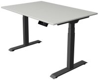 Kerkmann Move 1 stable elektrisch höhenverstellbarer Schreibtisch lichtgrau rechteckig, T-Fuß-Gestell grau 120,0 x 80,0 cm