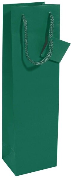 SIGEL Geschenktüten für Flaschen grün 10,0 x 35,0 cm, 5 St.