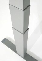 Kerkmann Move 1 stable elektrisch höhenverstellbarer Schreibtisch weiß rechteckig, T-Fuß-Gestell silber 200,0 x 80,0 cm