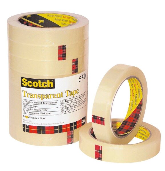 Scotch 550 Klebefilm transparent 19,0 mm x 66,0 m 8 St.