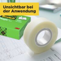 2 + 1 GRATIS: Scotch Magic™ Tape Klebefilm matt 19,0 mm x 15,0 m 2 Rollen + GRATIS 1 Rollen
