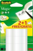 2 + 1 GRATIS: Scotch Magic™ Tape Klebefilm matt 19,0 mm x 15,0 m 2 Rollen + GRATIS 1 Rollen