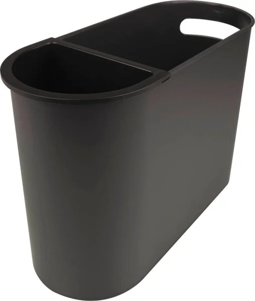 helit the oval Papierkorb 22,0 l schwarz, 1 St.