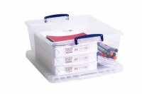 Really Useful Box Aufbewahrungsboxen 3x 17,5 l transparent 38,3 x 46,0 x 19,5 cm, 3 St.