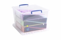 Really Useful Box Aufbewahrungsboxen 3x 33,5 l transparent 38,3 x 46,0 x 28,5 cm, 3 St.