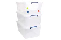 Really Useful Box Aufbewahrungsboxen 3x 62 l transparent...