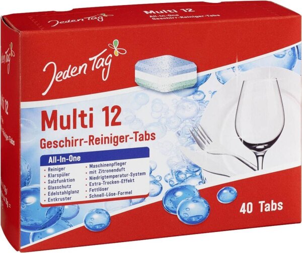 Jeden Tag All in 1 Spülmaschinentabs, 40 St.