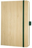 SIGEL Notizbuch Bambus ca. DIN A5 punktkariert, beige Hardcover 194 Seiten, 1 St.