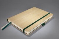 SIGEL Notizbuch Bambus ca. DIN A5 punktkariert, beige Hardcover 194 Seiten, 1 St.