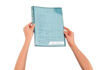 LEITZ Prospekthüllen CombiFile DIN A4 blau genarbt 0,20 mm, 5 St.