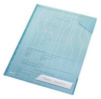 LEITZ Prospekthüllen CombiFile DIN A4 blau genarbt 0,20 mm, 5 St.