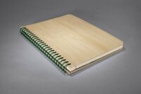 SIGEL Notizbuch Bambus ca. DIN A5 punktkariert, beige Hardcover 160 Seiten, 1 St.