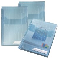 LEITZ Organisationshüllen CombiFile Maxi DIN A4 blau genarbt 0,20 mm, 3 St.