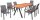 Garden Pleasure Sitzgruppe DAVINA grau, anthrazit Kunststoff, Metall, 7-teilig
